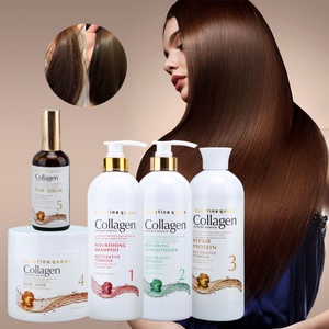 High Quality Wholesale OEM 800ml Collagen Extract Anti Dandruff Anti-Frizz Hair <b>Shampoo</b> - Product Image 1