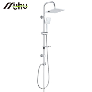 Ensemble de douche sanitaire complet en acier inoxydable, kit de douche à effet pluie pour hôtel et <span class=keywords><strong>appartement</strong></span> avec robinet d'eau chaude et froide - Product Image 2