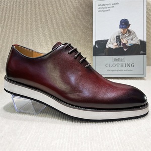 Zapatos Casuales de Diseño Nuevo al por Mayor de Fábrica para Hombre, Zapatos de Vestir con Cordones Oxford de Cuero Genuino, Tendencia de Moda Otoñal para Fiestas - Product Image 5