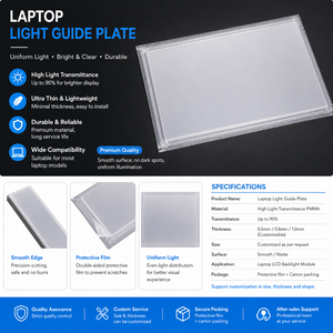 Plaque de guidage lumineux en PMMA acrylique ultra-mince et légère de 14 pouces pour la réparation et le remplacement d'écrans LCD d'ordinateurs portables – Vente en gros - Product Image 5