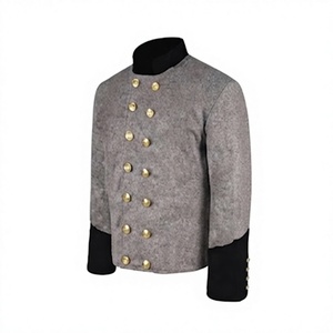 Chaqueta de lana de doble botonadura estilo civil para hombre, abrigo de uniforme histórico, ropa exterior para recreación histórica de invierno - Product Image 3