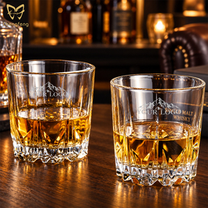 Vasos de Whisky de 250 ml Sin Plomo con Base con Diseño Floral, Vasos Old Fashioned de Cristal Premium para Bourbon, Gran Venta - Product Image 3