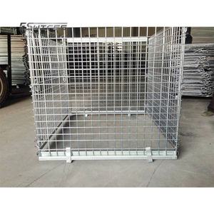 Palette en <span class=keywords><strong>cage</strong></span> galvanisée empilable industrielle populaire d'acier doux Q235 - Product Image 2