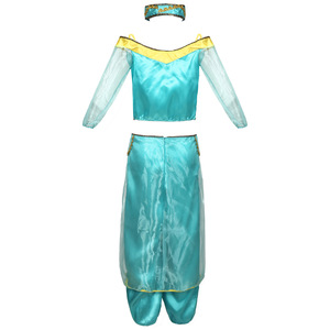 Cosplay donna Halloween indiano danza del ventre arabo abito esotico adulto Costume Jasmin ispirato aladdin's principessa TV Movie - Product Image 6