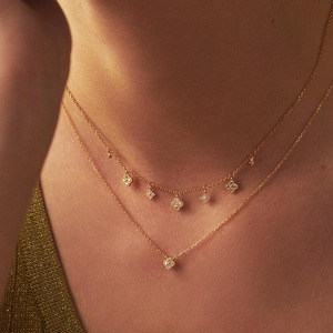 Commercio all'ingrosso della fabbrica di lusso quattro foglie di trifoglio <span class=keywords><strong>collana</strong></span> di orecchini anello anello in argento Sterling per le donne ragazza Set di gioielli - Product Image 2