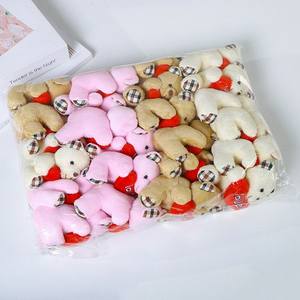 يوم عيد الحب ، لعبة أفخم بالجملة دمية دب صغير تصميم سلسلة مفاتيح دمية دب صغير صغير صغير مع قلب - Product Image 3