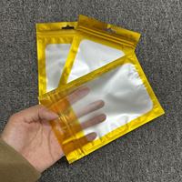 Bolsa de Embalaje de Mylar Metálico con Cierre Hermético, Personalizada, de Aluminio, con Ventana Transparente y Asa para Colgar, para Juguetes