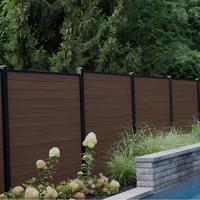 Installation rapide Kit complet étanche de 6X6ft Bois Plastique Composite Jardin Clôture Panneau WPC Clôture