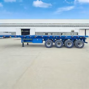 Remorques à plateau plat personnalisées au meilleur prix, 4 essieux, 40 pieds, 45 pieds, <span class=keywords><strong>pour</strong></span> le transport <span class=keywords><strong>de</strong></span> conteneurs et <span class=keywords><strong>de</strong></span> marchandises diverses, semi-<span class=keywords><strong>remorque</strong></span> à plateau plat en Chine - Product Image 2