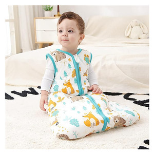 Manta usable cálida de algodón orgánico 100% de gran espacio de 2,5 Tog <span class=keywords><strong>para</strong></span> bebés de 0 a 6 meses o niños pequeños <span class=keywords><strong>para</strong></span> todas las estaciones 200TC - Product Image 6