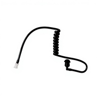 Écouteurs sans fil à réduction de bruit et sans rayonnement, accessoires pour talkie-walkie, écouteurs détachables noirs avec tube d'air
