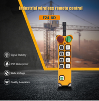 F24-8D Transmisor y Receptor de Control Remoto Inalámbrico de Larga Distancia, Impermeable, de Doble Velocidad y 8 Botones para Plataforma Elevadora Trasera