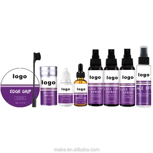 Strong hold tube lace glue waterproof frontal lace wigs adhesive glue in tube customize logo and lace tint spray kit