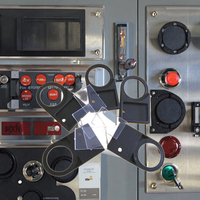 BenkPak SDFS-22 Lebar 22mm Tipe Plastik Tombol Tekan Kepala Datar Bingkai Label Struktur Elektronik 10A Maks. Arus Maksimum 250V.