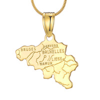 2025 Unique collier de haute qualité 18K or laiton pendentif collier personnalité carte du monde collier pour cadeaux unisexe