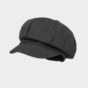 Gorra Newsboy de Mezclilla para Mujer, Estilo Europeo y Americano, Nueva, Simple, Ligera, con Visera Tipo Pico de Pato, para Uso Casual en Invierno y Moda Urbana - Product Image 4
