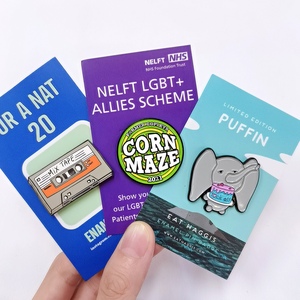 Badges personnalisés tendance, motifs floraux et <span class=keywords><strong>animaux</strong></span>, plaqué or, logo en époxy, épingles en émail dur et souple, épingles <span class=keywords><strong>de</strong></span> revers - Product Image 2