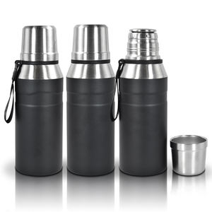 Flacons à eau thermo isolés sous vide en acier inoxydable de 34oz personnalisés avec infuseur et couvercle à rabat en acier thermique - Product Image 1