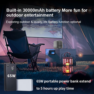 Mini proyector recargable 720P LED Proyectores de video portátiles Home Theater Smart Android Player WIFI Batería Película al aire libre - Product Image 4