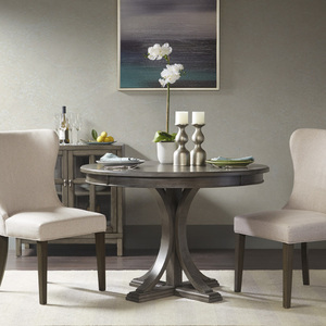 Modern <b>Round</b> <b>Dining</b> <b>Table</b>, <b>Solid</b> <b>Wood</b> Finish Classic Design for <b>Dining</b> Room - Product Image 1