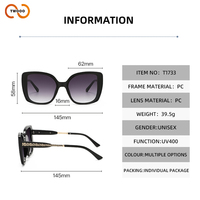 TWOOO T1733 Lunettes de soleil œil-de-chat carrées haut de gamme au design de niche, protection UV400, nouveau style, vente en gros directe d'usine