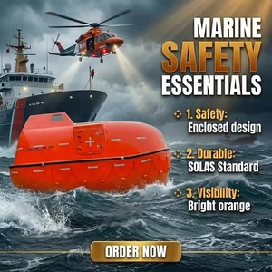 เรือชูชีพแบบปิดทั้งหมด 50 ที่นั่ง SOLAS Free Fall LifeBoat CCS BV EC - Product Image 2