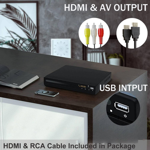 เครื่องเล่นดีวีดีเอชดีแบบมัลติฟอร์แมตอัจฉริยะพร้อม HDMI USB สำหรับใช้ในโฮมเธียเตอร์ รีโมทคอนโทรล รองรับแผ่นดิสก์ทุกประเภท วัสดุพลาสติก - Product Image 4
