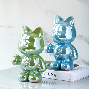 Ours de luxe écologique intérieur/extérieur <span class=keywords><strong>poterie</strong></span> en porcelaine accessoire de décoration pour la maison avec coffrets cadeaux pour l'amour violence - Product Image 4