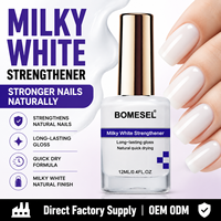 Renforceur d'ongles blanc laiteux, durcisseur naturel d'ongles, traitement de soin des ongles à séchage rapide, vernis fortifiant, brillance longue durée, OEM