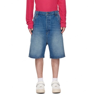 Custom <b>Men</b> <b>Jean</b> Shorts Blue Non-Stretchy High Rise <b>Relaxed</b> <b>Fit</b> Denim Shorts - Product Image 3