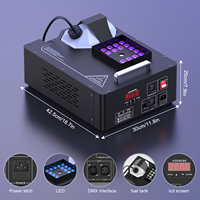 Machine à fumée verticale 1500W RGB 24LED pour DJ Disco Party Nightclub Noël Effet de scène Machine à fumée