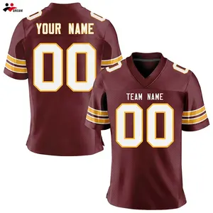 Custom Team Logo Sublimation Polyester Mesh Vintage kids Mens American Football Jersey Uniform for sale