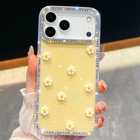 Coque de téléphone souple en TPU avec cadre diamanté et paillettes de luxe pour iPhone 17 16 15 14 Pro Max Plus, protection antichoc