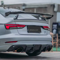 Diffuseur universel de pare-chocs arrière en fibre de carbone sèche pour AUDI RS3 2017-UP Car Spoilers Body Kit