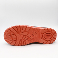 Zapato de seguridad MaxiTough de cuero vacuno repujado con puntera de acero y compuesto, puntera de fibra de vidrio, doble inyección de PU, corte bajo para construcción.