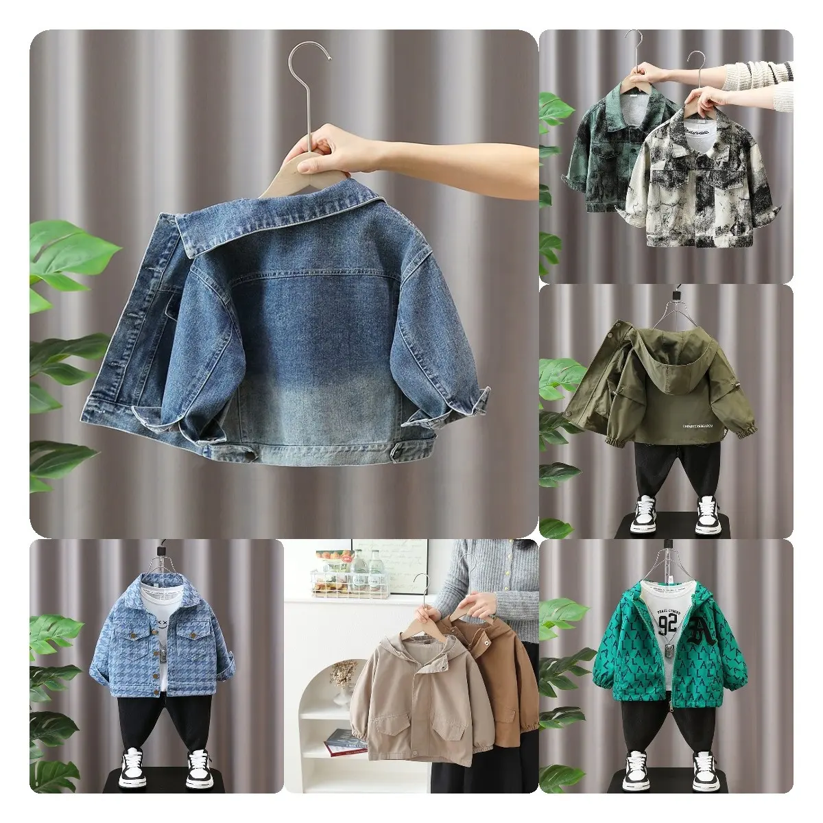 Factory direct price children's clothing boys spring and autumn jackets little boy denim shirts fashionable baby boy autumn tops