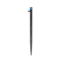 Arroseur goutte-à-goutte en plastique de 28 cm avec piquet de sol, tête d'irrigation réglable à 360 degrés pour jardin, support pour l'irrigation des terres agricoles et des plantes (melon)