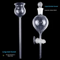 Entonnoir en verre transparent pour générateur de gaz oxygène, dioxyde de carbone, hydrogène, pour tube avec dispositifs de sécurité