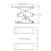 Elevador de Tijera Oculto LAUNCH TLT635A de 3.5 Toneladas, Aprobado por CE, Elevador de Media Altura en Stock, Equipo para Garaje