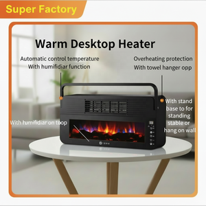 Calefactor Eléctrico Multifuncional PTC Independiente con Ventilador, Pantalla Táctil LED, Enfriamiento, Temporizador de 1-12 Horas, Protección Antivuelco e Imagen de Llama - Product Image 3