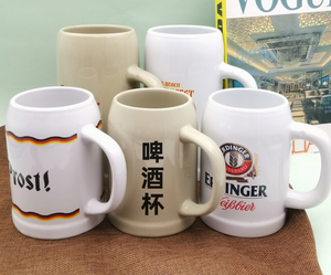 Wholesale Custom Logo Ceramic Beer Mug, Blank Solid Color Stein Mug for Promotional <b>Gifts</b> & Advertising - Product Image 2