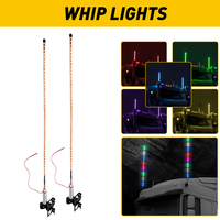 AUXITO 2 pièces, antenne lumineuse LED de 1,8 pied, lampe de drapeau pour ATV, UTV, camion, lumières LED RGB universelles