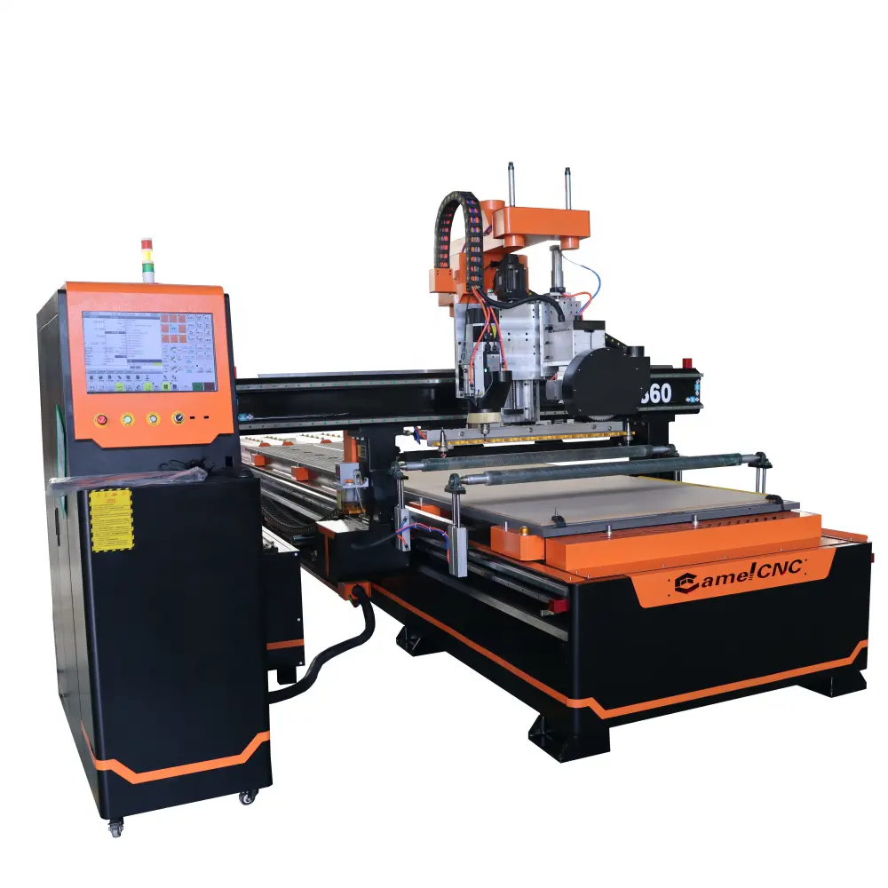 High working efficiency and low failure rate Atc CA-1325 2040 3 Axis Wood Working Automatic ATC CNC Router Nesting Mac