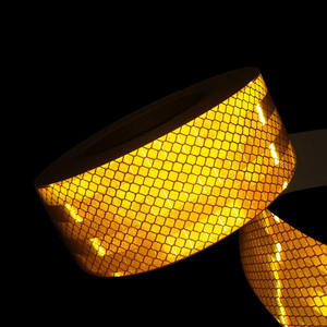 Micro adesivo prismatico bianco giallo rosso marcature di sicurezza radio rotola camion pezzo 104R nastri riflettenti - Product Image 5