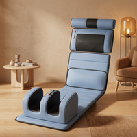Ganzkörper-Massagematte mit 10 Vibrationspunkten, Nacken-Shiatsu, Heizmassage und Fuß- & Wadenmassage, Taillen-Luftmassage