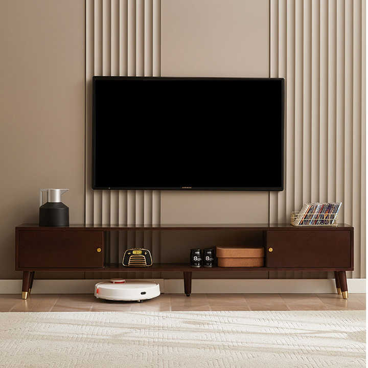 Simple Solid Wooden Coffee Living Room Furniture 2 Layers Minimalist