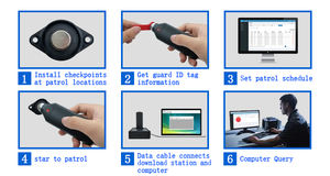 튼튼한 견고한 터치 가드 투어 장치 보안 시스템 용 가드 순찰 지팡이 - Product Image 4