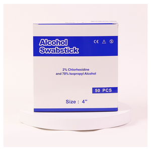Hisopos de Algodón con <span class=keywords><strong>Alcohol</strong></span> al 70% Estériles Desechables Envueltos Individualmente, Paquete Individual, Certificación CE, Clase II, Antisépticos Médicos - Product Image 6