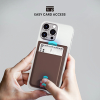 Portefeuille magnétique pour téléphone, porte-cartes de crédit, porte-cartes de visite, en cuir PU fin, compatible MagSafe, pour homme, avec protection RFID pour iPhone, en promotion
