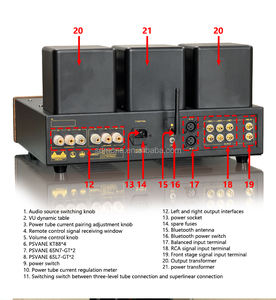 Amplificateur domestique à tubes MONA 50W double préampli KT88 push-pull 2.0 canaux, boîtier métallique, commutation <span class=keywords><strong>triode</strong></span> ultra-ligne, télécommande - Product Image 2